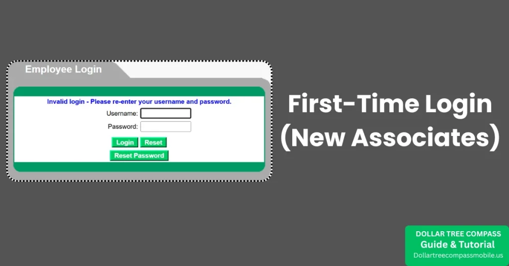 First-Time Login (New Associates)